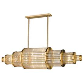 Image1 of Avenue Lighting Waldorf Collection Hanging Chandelier Antique Brass
