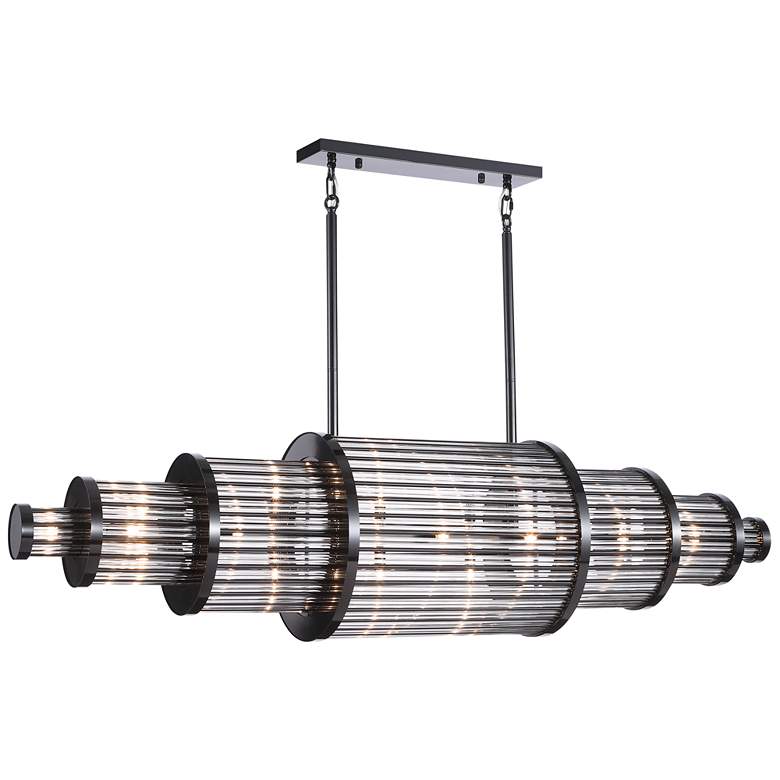 Image 1 Avenue Lighting Waldorf Collection Hanging Chandelier Polished Gunmetal