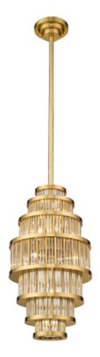 Image 3 Avenue Lighting Waldorf Collection Pendant 22" Aged Brass more views