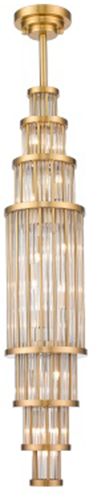Image 2 Avenue Lighting Waldorf Collection Pendant 38" Aged Brass more views