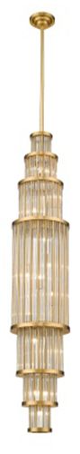 Image 3 Avenue Lighting Waldorf Collection Pendant 38" Aged Brass more views
