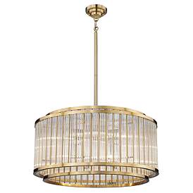 Image1 of Avenue Lighting Waldorf Collection Round Chandelier Antique Brass