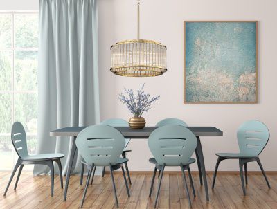 Image 4 Avenue Lighting Waldorf Collection Round Chandelier Antique Brass more views