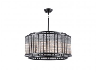 Image 2 Avenue Lighting Waldorf Collection Round Chandelier Polished Gunmetal more views