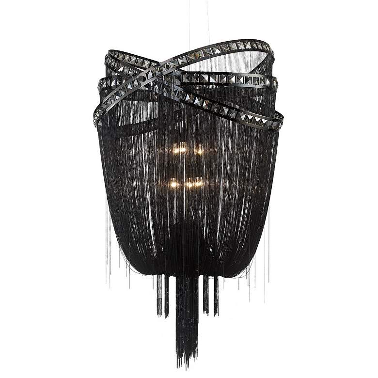 Image 1 Avenue Lighting Wilshire Blvd. Collection Hanging Chandelier Black