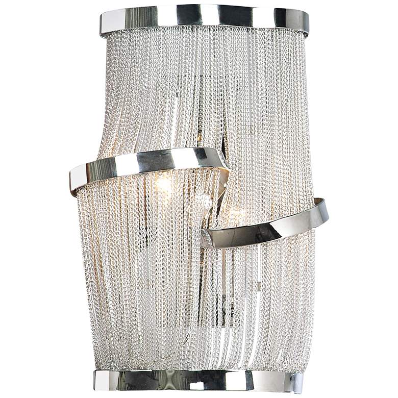 Image 1 Avenue Mulholland Dr. 15" High Polished Chrome Wall Sconce