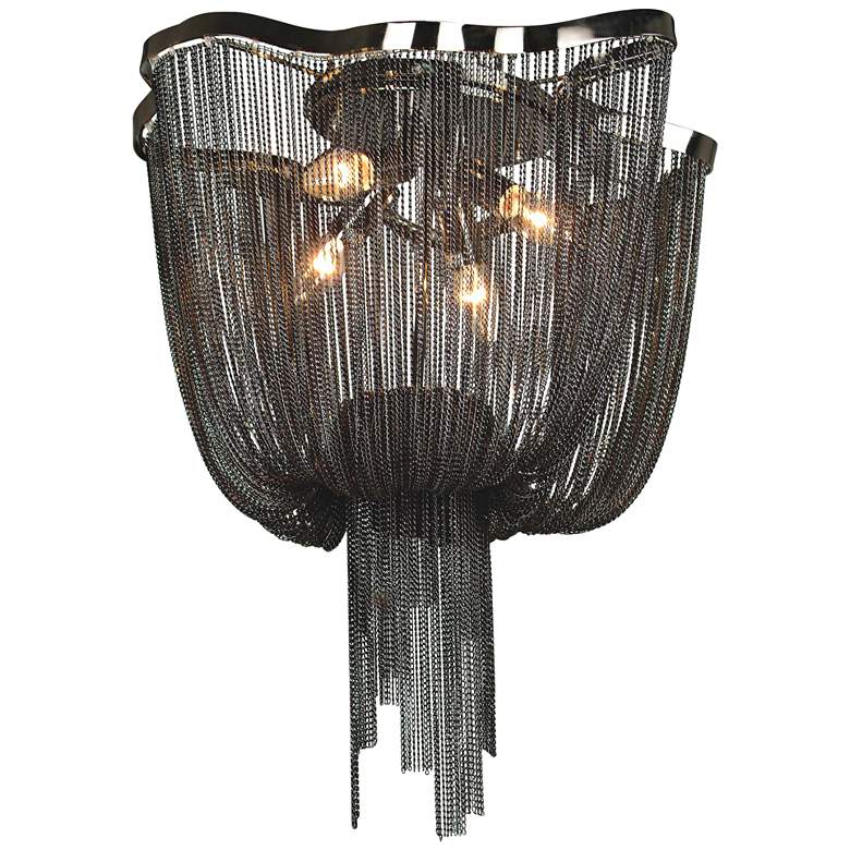 Image 1 Avenue Mulholland Dr. 20" Wide Black Chrome Ceiling Light