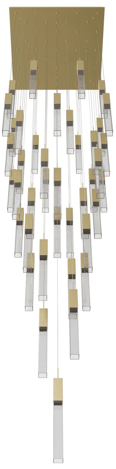 Image 2 Avenue Original Glacier 36"W Brass Multi-Light LED Pendant more views