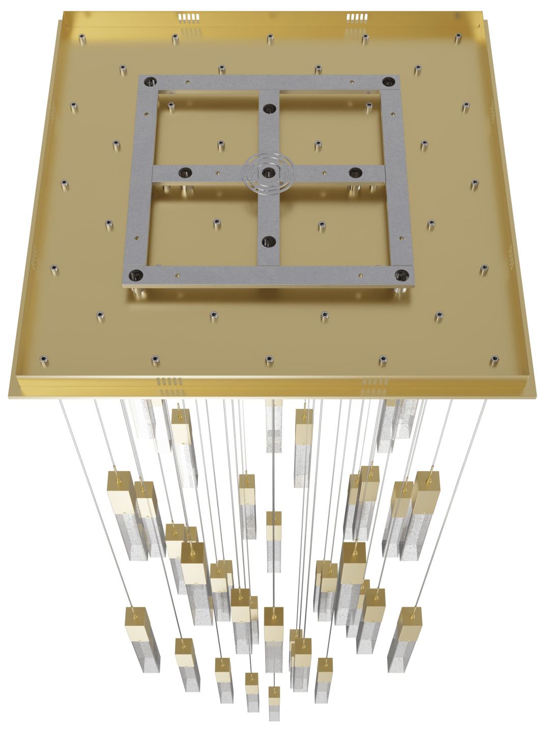 Image 3 Avenue Original Glacier 36"W Brass Multi-Light LED Pendant more views