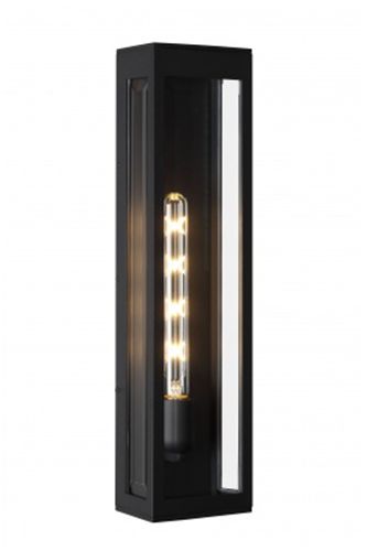 Image 2 Avenue Outdoor 1-Light 18"H Rectangular Box Wall Sconce in Black more views