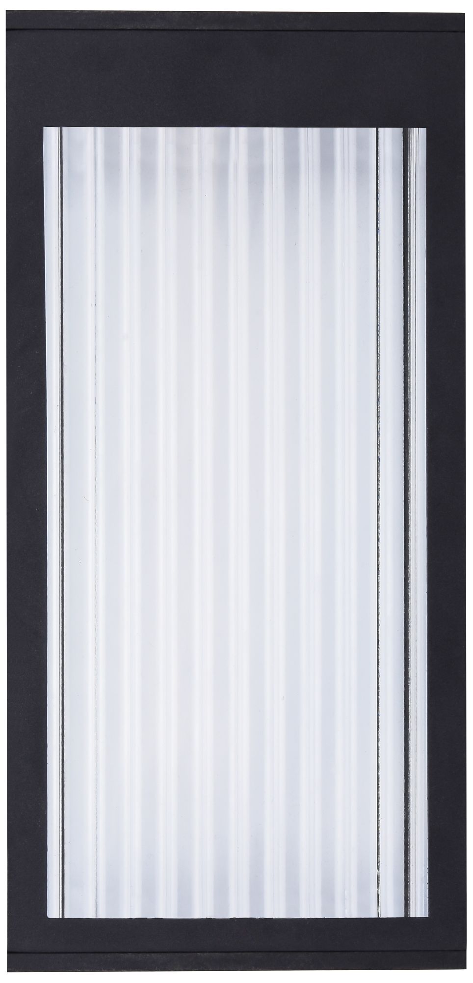 Avenue Outdoor 12"H 3000K LED Wall Sconce in Black/Ribbed Glass
