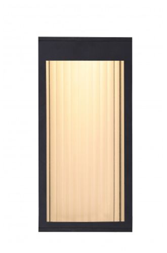 Image 2 Avenue Outdoor 12"H 3000K LED Wall Sconce in Black/Ribbed Glass more views