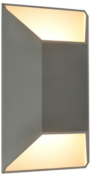 Avenue Outdoor 12"H Rectangular 3000K LED Wall Sconce in Silver