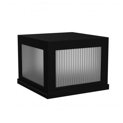 Image 2 Avenue Outdoor 12"W 3000K LED Pillar Mount in Black/Ribbed Glass more views