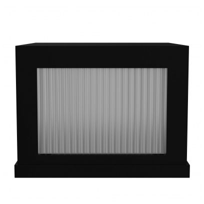 Image 3 Avenue Outdoor 12"W 3000K LED Pillar Mount in Black/Ribbed Glass more views