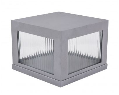 Image 3 Avenue Outdoor 12"W 3000K LED Pillar Mount in Silver/Ribbed Glass more views