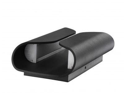 Image 4 Avenue Outdoor 14"H Curved Frame LED Wall Sconce in Black more views