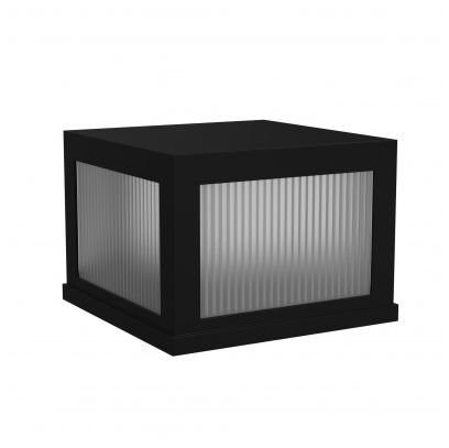 Image 2 Avenue Outdoor 14"W 3000K LED Pillar Mount in Black/Ribbed Glass more views