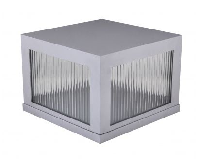 Image 3 Avenue Outdoor 14"W 3000K LED Pillar Mount in Silver/Ribbed Glass more views