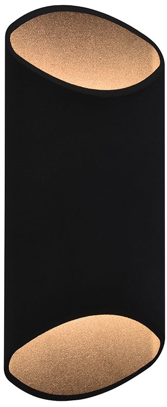 Avenue Outdoor 16"H Cylinder Up/Down 3000K LED Wall Sconce Black