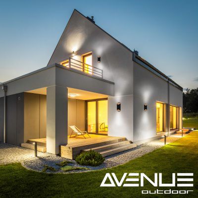 Image 3 Avenue Outdoor 16"H Cylinder Up/Down 3000K LED Wall Sconce Black more views