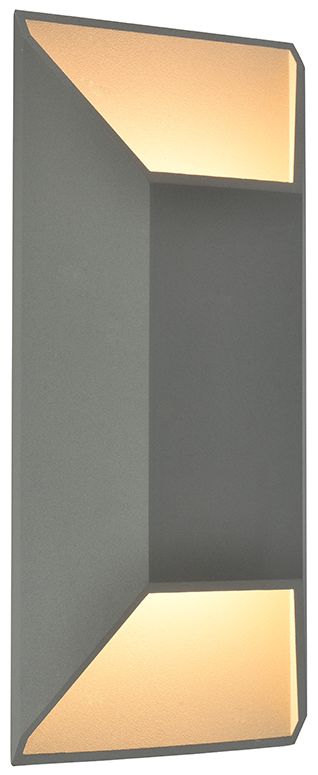 Avenue Outdoor 16"H Rectangular UP/Down 3000K LED Sconce Silver