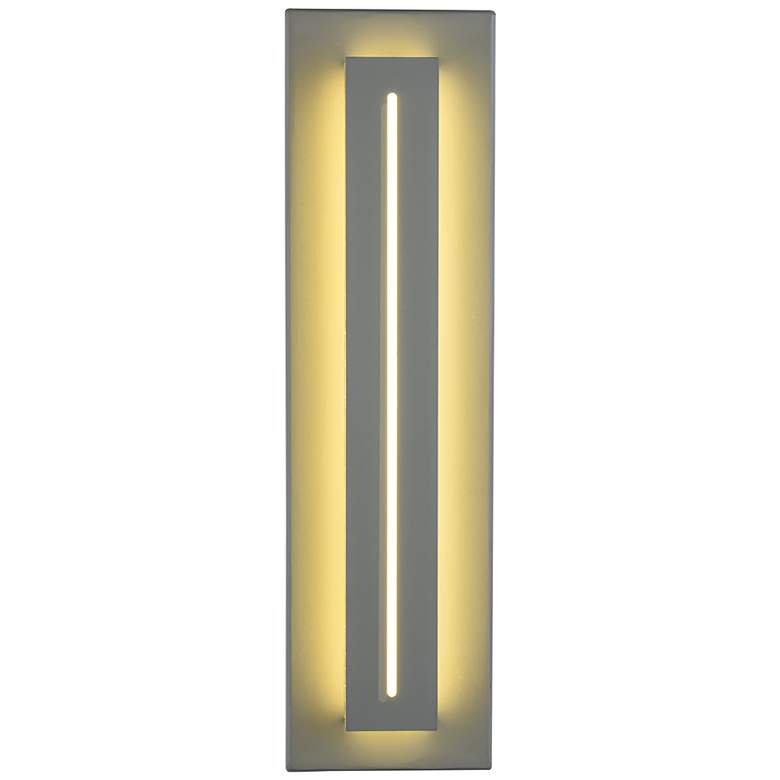 Image 1 Avenue Outdoor 18" High Silver LED Outdoor Wall Light