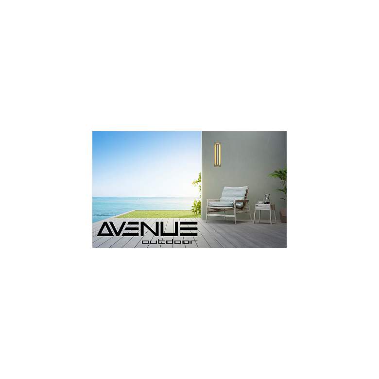 Image 5 Avenue Outdoor 18" High Silver LED Outdoor Wall Light more views