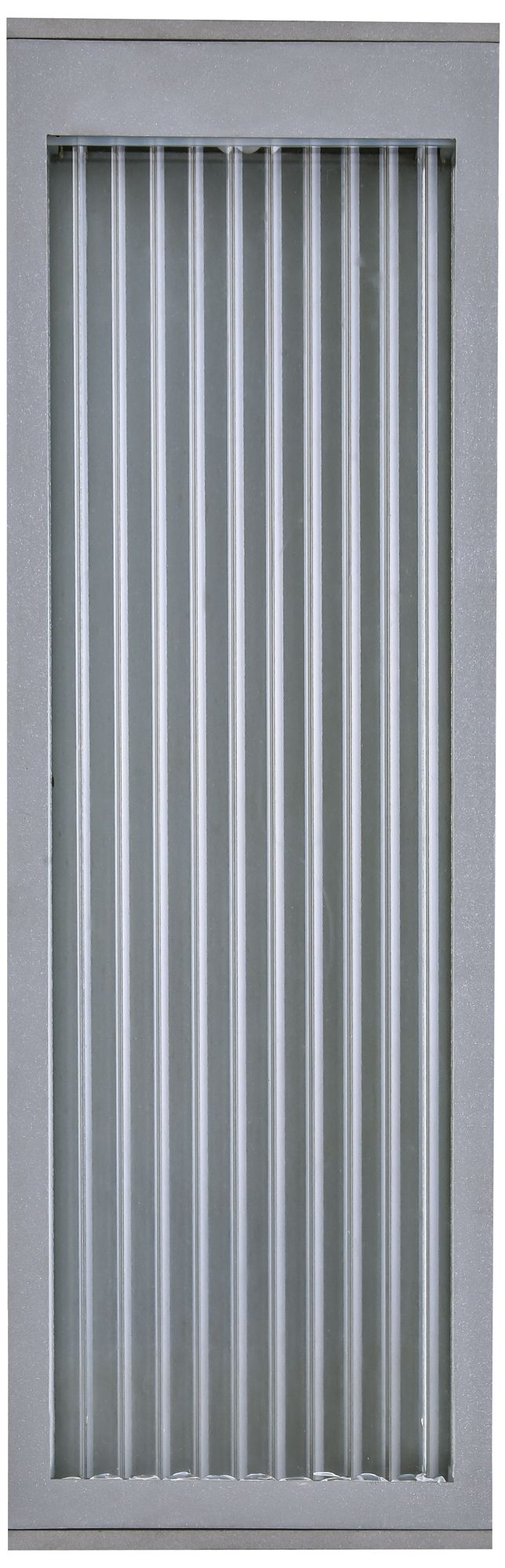 Avenue Outdoor 18"H 3000K LED Wall Sconce in Silver/Ribbed Glass