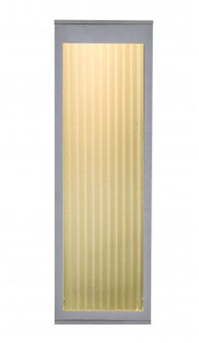 Image 2 Avenue Outdoor 18"H 3000K LED Wall Sconce in Silver/Ribbed Glass more views