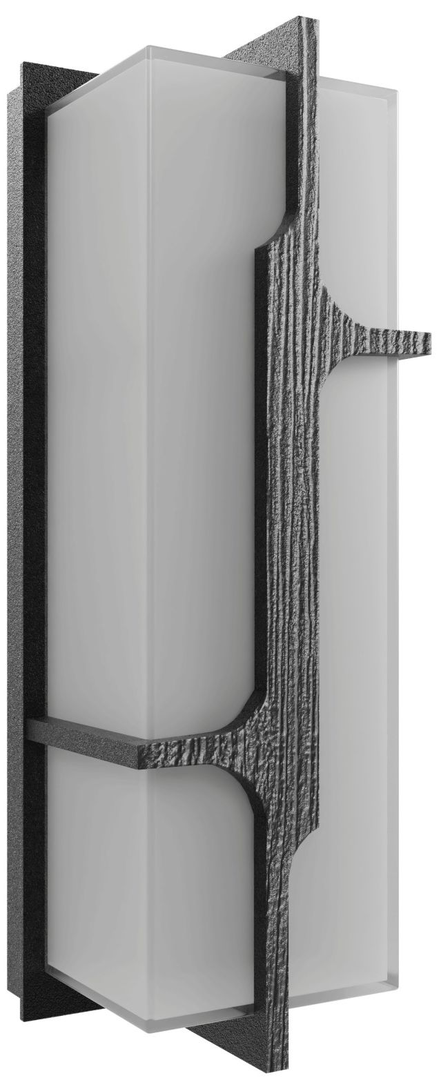 Avenue Outdoor 18"H Faux Wood Grain LED Wall Sconce in Black