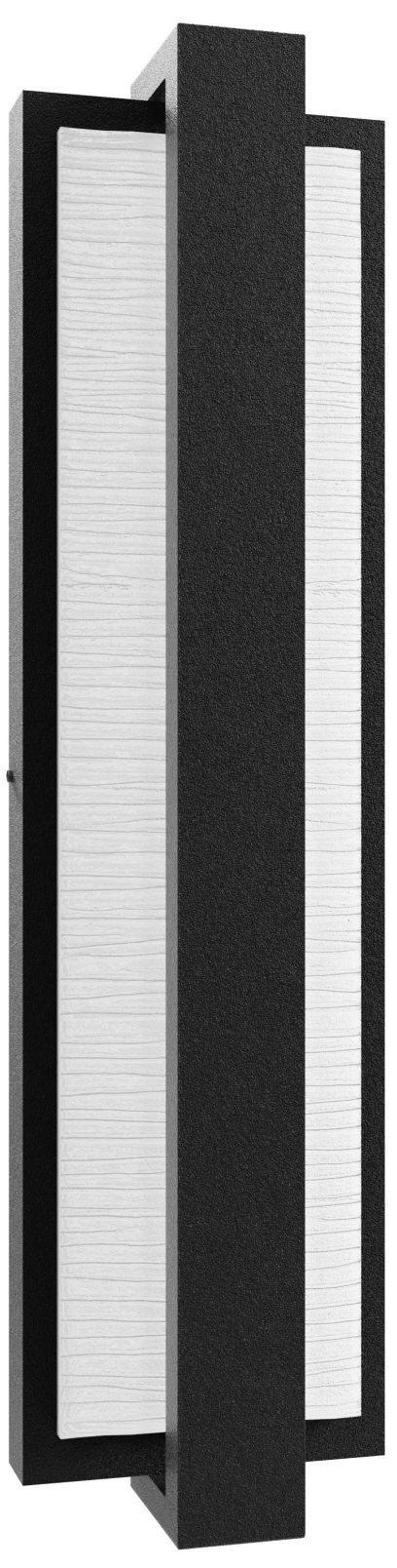 Avenue Outdoor 18"H White Textured Panel LED Wall Sconce in Black