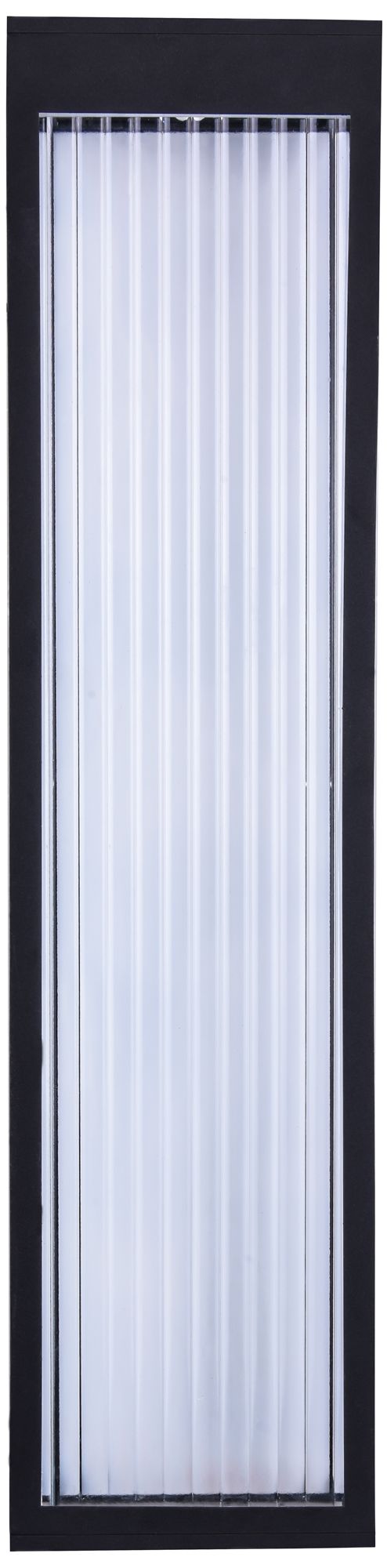 Avenue Outdoor 24"H 3000K LED Wall Sconce in Black/Ribbed Glass