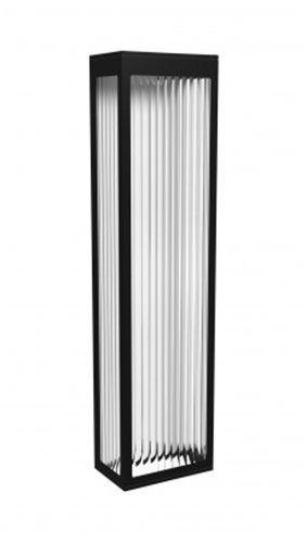 Image 5 Avenue Outdoor 24"H 3000K LED Wall Sconce in Black/Ribbed Glass more views