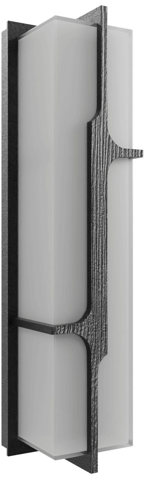Avenue Outdoor 24"H Faux Wood Grain LED Wall Sconce in Black