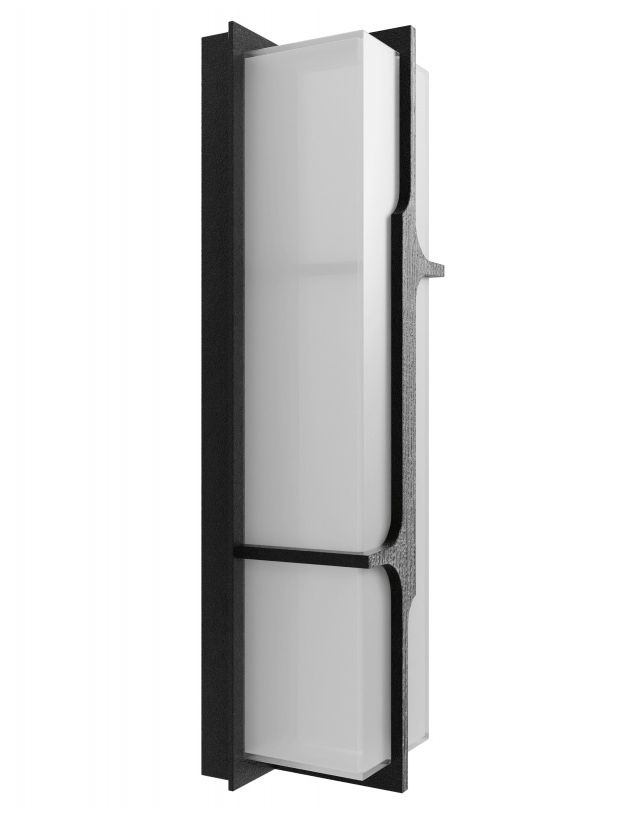 Image 2 Avenue Outdoor 24"H Faux Wood Grain LED Wall Sconce in Black more views