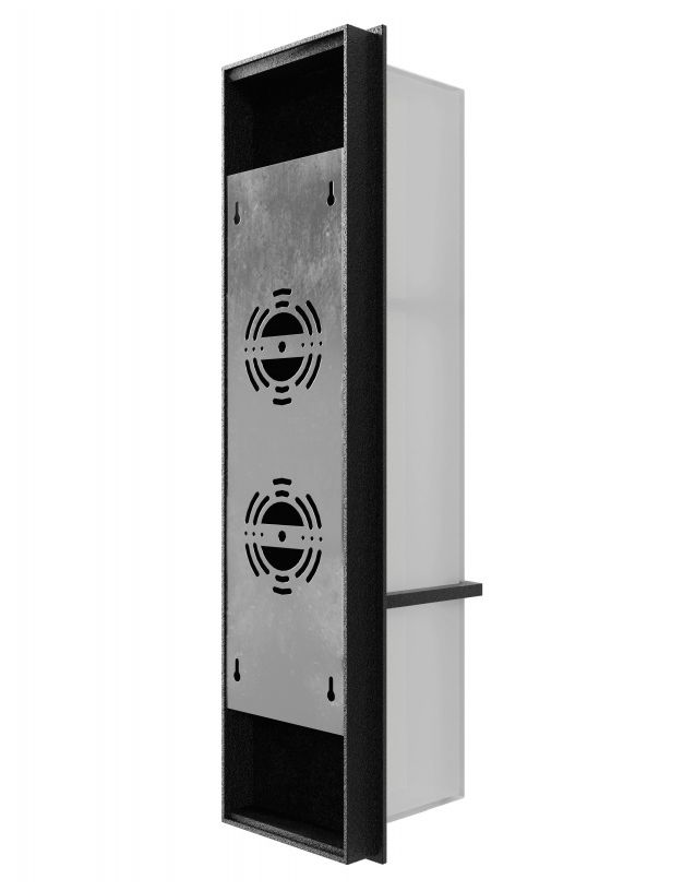 Image 3 Avenue Outdoor 24"H Faux Wood Grain LED Wall Sconce in Black more views
