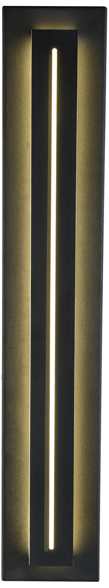 Avenue Outdoor 28"H Raised Panel LED Wall Sconce in Black