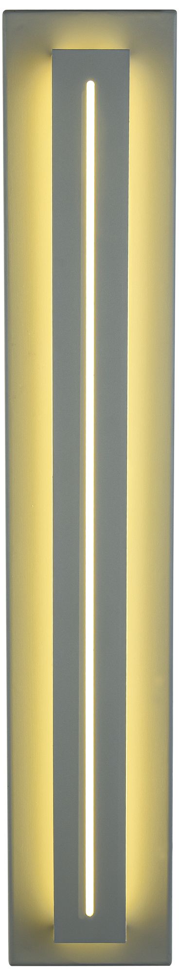 Avenue Outdoor 28"H Raised Panel LED Wall Sconce in Silver