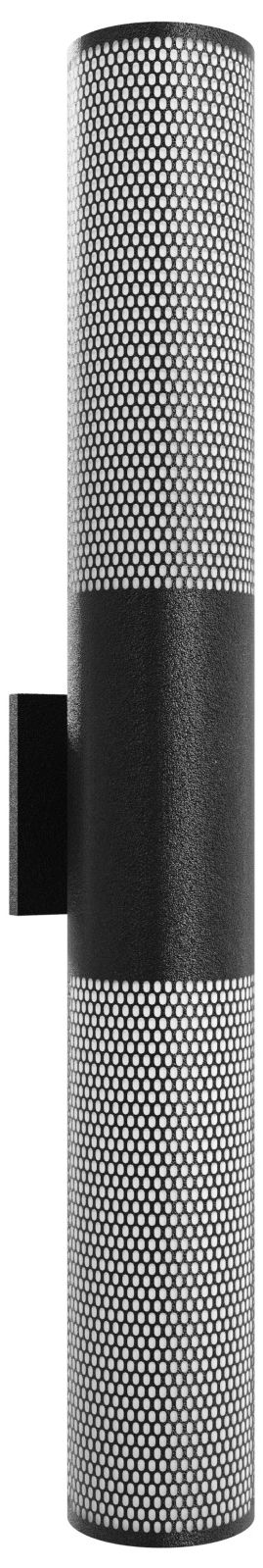 Avenue Outdoor 36"H Cylindrical LED Sconce with Perf. Black Frame