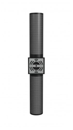Image 5 Avenue Outdoor 36"H Cylindrical LED Sconce with Perf. Black Frame more views
