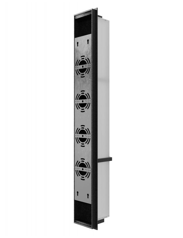 Image 3 Avenue Outdoor 36"H Faux Wood Grain LED Wall Sconce in Black more views