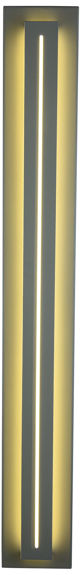 Avenue Outdoor 38"H Raised Panel LED Wall Sconce in Silver
