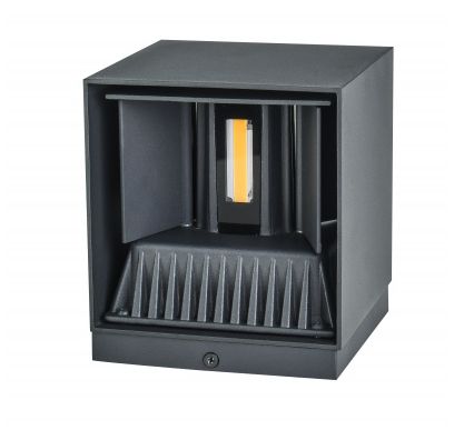 Image 2 Avenue Outdoor 5"W Cube Up/Down 3000K LED Wall Sconce in Black more views