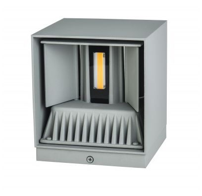 Image 2 Avenue Outdoor 5"W Cube Up/Down 3000K LED Wall Sconce in Silver more views