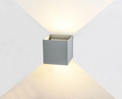 Image 3 Avenue Outdoor 5"W Cube Up/Down 3000K LED Wall Sconce in Silver more views