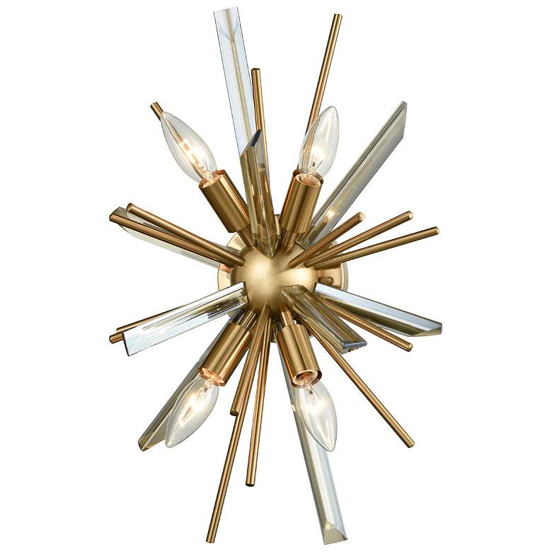Image 1 Avenue Palisades 20" High Antique Brass 4-Light Wall Sconce