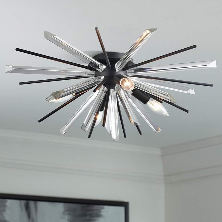 Image 1 Avenue Palisades 24" Wide Matte Black Ceiling Light