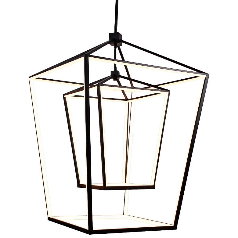 Image 1 Avenue Park Ave. 30" Wide Black LED Lantern Pendant Light