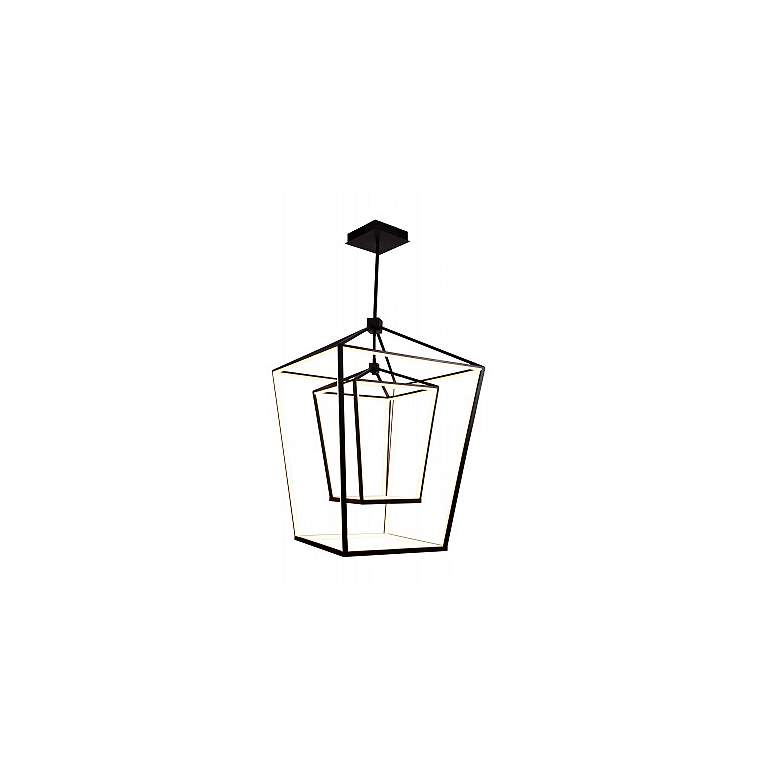 Image 3 Avenue Park Ave. 30" Wide Black LED Lantern Pendant Light more views